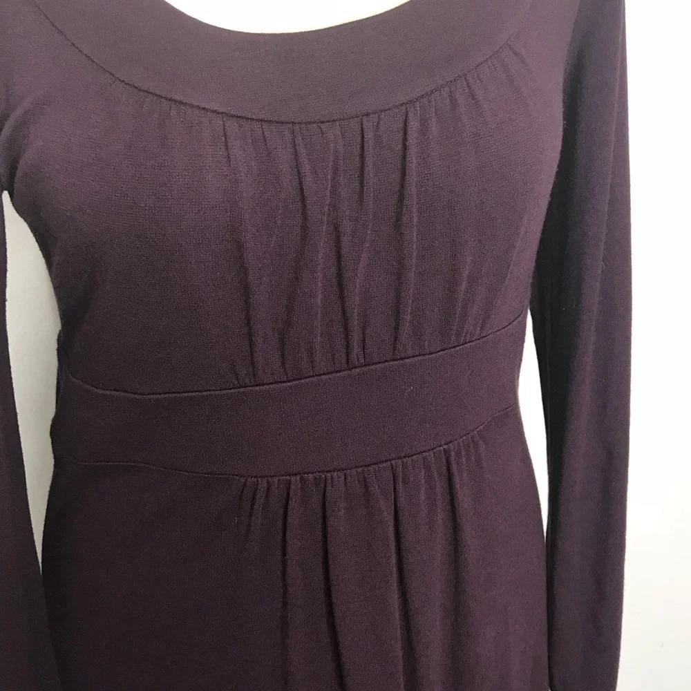 Loft Purple Long Sleeve Dress - Picture 2 of 5
